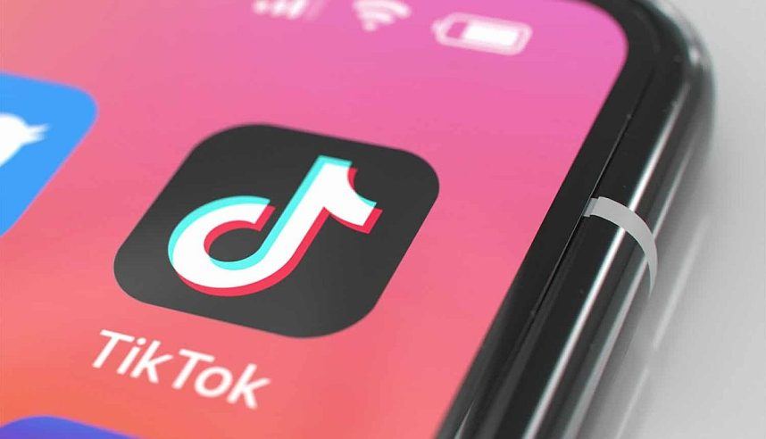 The TikTok icon on an iPhone screen